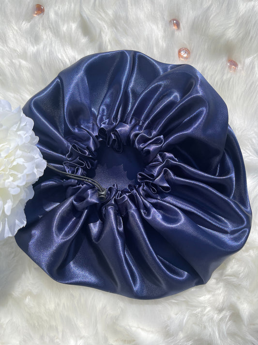 Bonnet de nuit réversible et ajustable "BLUE"